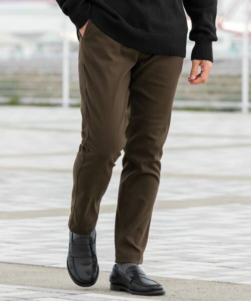 ＊＊URBAN RESEARCH ROSSO / アーバンリサーチ ロッソ その他パンツ | 『WEB限定』『XLサイズあり』ウォームスリムストレッチテーパードパンツ（KHAKI）