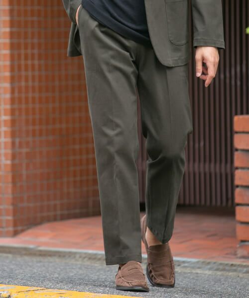 ＊＊URBAN RESEARCH ROSSO / アーバンリサーチ ロッソ その他パンツ | 『セットアップ対応』『XLサイズあり』ピーチツイルストレッチスラックス（KHAKI）