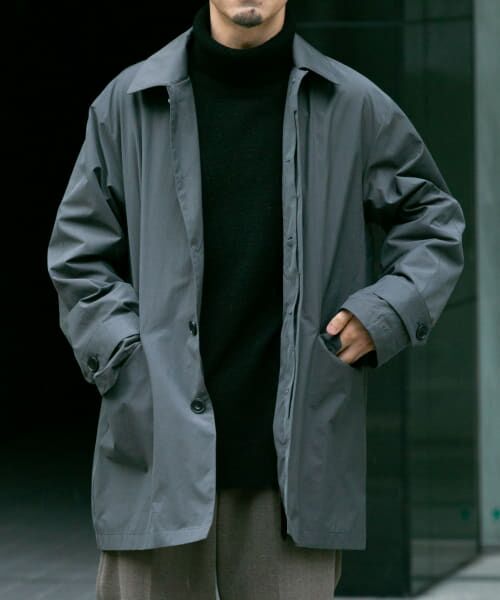 ＊＊URBAN RESEARCH ROSSO / アーバンリサーチ ロッソ ステンカラーコート | 『撥水』『XLサイズあり』3WAY ステンカラーハーフコートライナーセット（CHARCOAL）