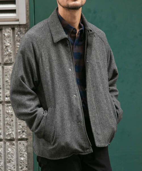 ＊＊URBAN RESEARCH ROSSO / アーバンリサーチ ロッソ ブルゾン | 『WEB限定』『セットアップ対応』ツイードZIPブルゾン（BLACK）