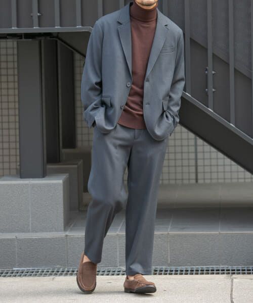 ＊＊URBAN RESEARCH ROSSO / アーバンリサーチ ロッソ セットアップ | 『WEB限定』『XLサイズあり』Wool Likeリラックスセットアップ（CHARCOAL）