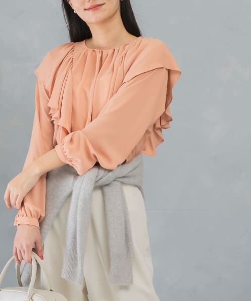 ＊＊URBAN RESEARCH ROSSO / アーバンリサーチ ロッソ シャツ・ブラウス | フリルラッフルブラウス（pink）