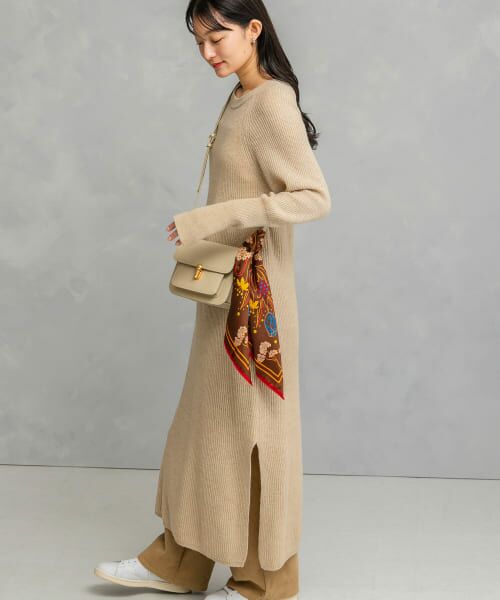 ■美品◆アーバンリサーチロッソ◆一枚で完成♡ニットドッキングプリーツワンピース □美品◇アーバンリサーチロッソ◇一枚で完成♡ニットドッキング