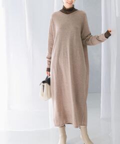 カシミヤ混2WAYニットワンピース