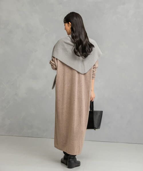 新品タグ付き　URBAN RESEARCH 2wayワンピース　コート紺色 セール】 2wayネックリブカットソーワンピース （ワンピース