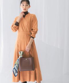 スエードライクカシュクールワンピース