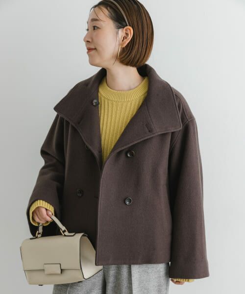 カシミヤ混ショートビーバーコート／アーバンリサーチ ロッソ カシミヤ混ショートビーバーコート／アーバンリサーチ ロッソ