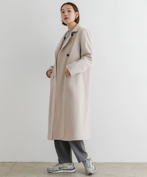 ▪️ココロア▪️ロングジョン▪️サイズMS▪️ セール】 F by ROSSO モッサダブルロングコート （その他