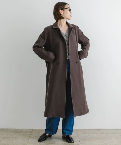 URBAN RESEARCH ベルテッドコート　チャコールグレー URBAN RESEARCH コート チェスターコート スーパー140