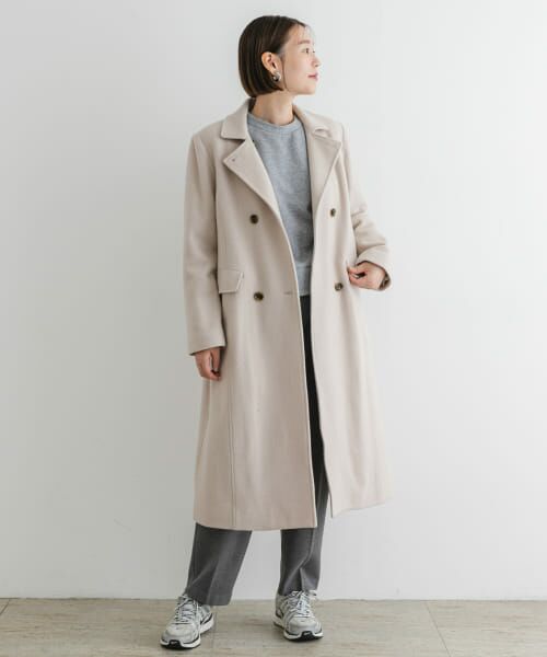 ▪️ココロア▪️ロングジョン▪️サイズMS▪️ セール】 F by ROSSO モッサダブルロングコート （その他