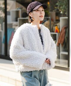 F by ROSSO　プードルボアショートジャケット