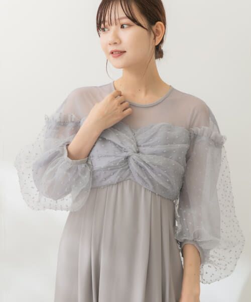 【未使用品】URBAN RESEARCH バックオープン楊柳シアードレス THE URBAN BLANCHE ORIGINAL 】キャミドレス フィッシュテール