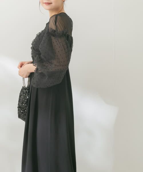 【未使用品】URBAN RESEARCH バックオープン楊柳シアードレス THE URBAN BLANCHE ORIGINAL 】キャミドレス フィッシュテール