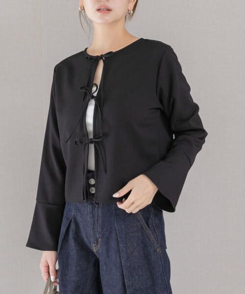 ＊＊URBAN RESEARCH ROSSO / アーバンリサーチ ロッソ シャツ・ブラウス | リボンブラウス（black）