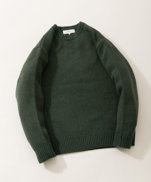 ＊＊URBAN RESEARCH ROSSO / アーバンリサーチ ロッソ ニット・セーター | 『XLサイズあり』バーズアイ柄クルーネックニット（KHAKI）