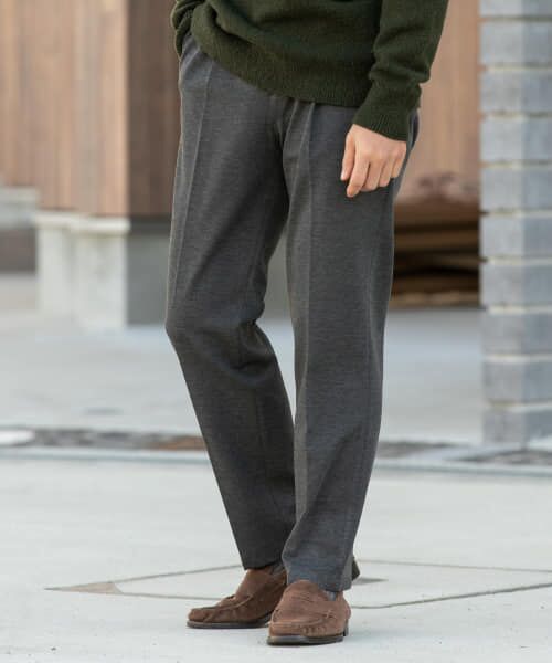 ＊＊URBAN RESEARCH ROSSO / アーバンリサーチ ロッソ その他パンツ | 『セットアップ対応』『XLサイズあり』ストレッチダンボールスラックス（CHARCOAL）