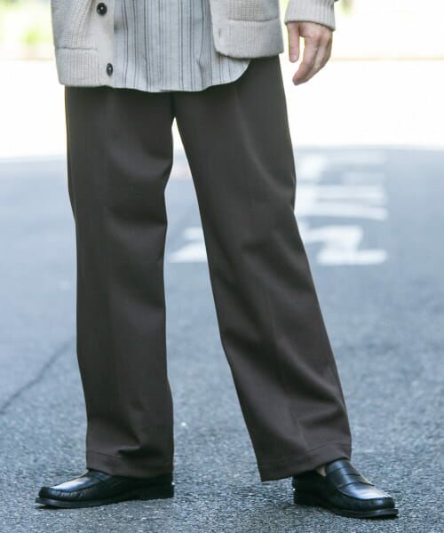 ＊＊URBAN RESEARCH ROSSO / アーバンリサーチ ロッソ その他パンツ | 『WEB限定』ヘリンボーンワイドイージースラックス（BRN KHAKI）