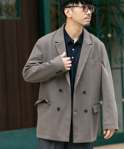 ＊＊URBAN RESEARCH ROSSO / アーバンリサーチ ロッソ テーラードジャケット | 『セットアップ対応』『XLサイズあり』クラシックダブルジャケット（GREIGE）