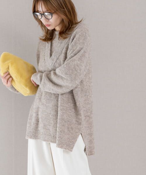 ＊＊URBAN RESEARCH ROSSO / アーバンリサーチ ロッソ ニット・セーター | レイヤードデザインニット（beige）