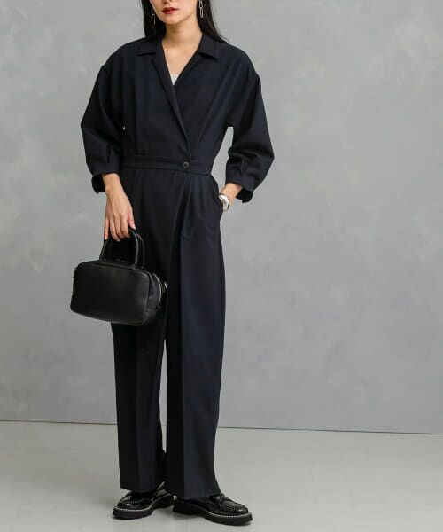 ＊＊URBAN RESEARCH ROSSO / アーバンリサーチ ロッソ サロペット・オールインワン | ラップデザインオールインワン（NAVY）