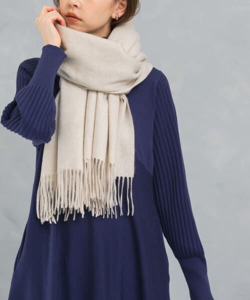 ＊＊URBAN RESEARCH ROSSO / アーバンリサーチ ロッソ マフラー・ショール・スヌード・ストール | カシミヤストール（offwhite）