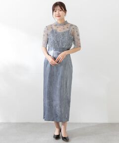 kaene　エンブロイダリーレースブラウスセットドレス