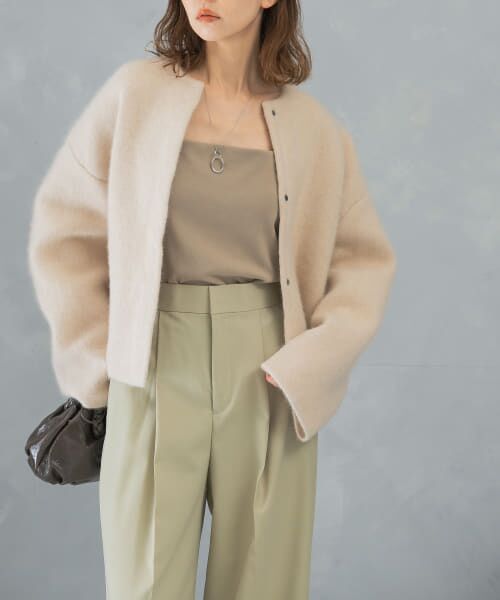 ＊＊URBAN RESEARCH ROSSO / アーバンリサーチ ロッソ カーディガン・ボレロ | ELENDEEK　CN RACCOON MIX SHORT WCD（IVY）