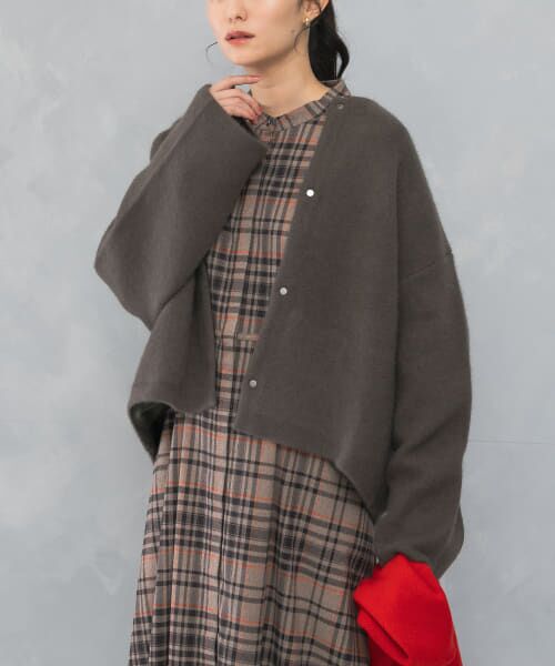 ＊＊URBAN RESEARCH ROSSO / アーバンリサーチ ロッソ カーディガン・ボレロ | ELENDEEK　CN RACCOON MIX SHORT WCD（BRN）