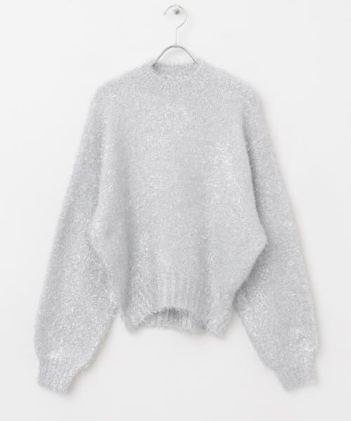 ＊＊URBAN RESEARCH ROSSO / アーバンリサーチ ロッソ ニット・セーター | ELENDEEK　FILM LAME KNIT（LGRY）