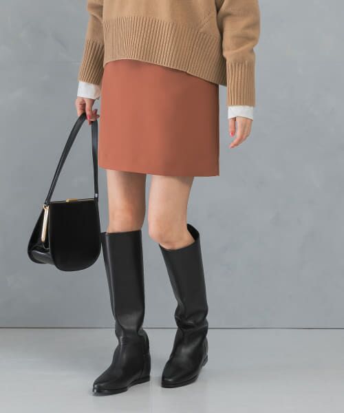 ＊＊URBAN RESEARCH ROSSO / アーバンリサーチ ロッソ スカート | バックファスナーミニスカート（terracotta）