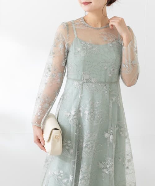 kaene スパンコールエンブロイダリードレス　結婚式 kaene ドレス 「kaene」「13号formforma別注」スパンコールエン