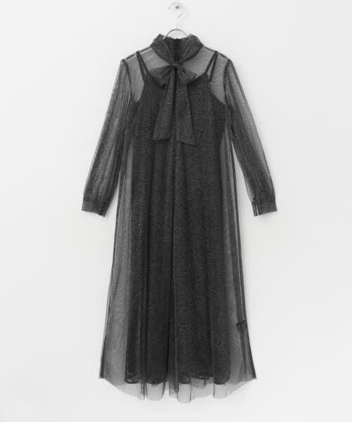 kaene　ラメチュールメロウドレス　URBAN RESARCH kaene ドレス 「kaene」ラメチュールメロウワンピース