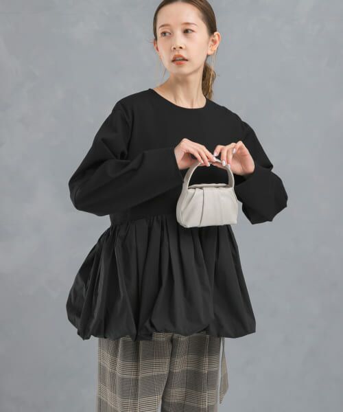 ＊＊URBAN RESEARCH ROSSO / アーバンリサーチ ロッソ その他トップス | ドッキングバルーンプルオーバー（BLK×BLK）