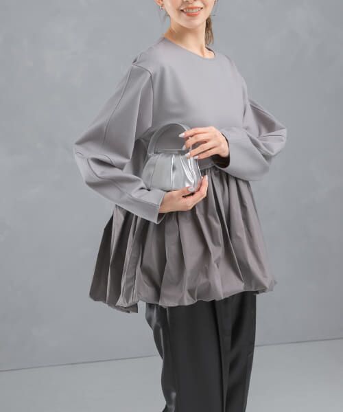 ＊＊URBAN RESEARCH ROSSO / アーバンリサーチ ロッソ その他トップス | ドッキングバルーンプルオーバー（GRAY×GRAY）