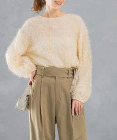 フラワーチュールシャギーブラウス