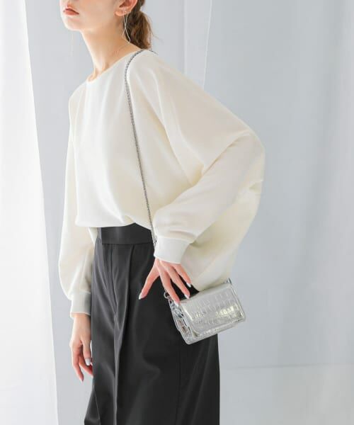 ＊＊URBAN RESEARCH ROSSO / アーバンリサーチ ロッソ シャツ・ブラウス | ジョーゼットドルマンプルオーバー（OFF WHITE）