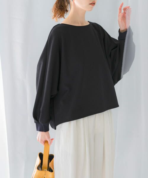 ＊＊URBAN RESEARCH ROSSO / アーバンリサーチ ロッソ シャツ・ブラウス | ジョーゼットドルマンプルオーバー（NAVY）