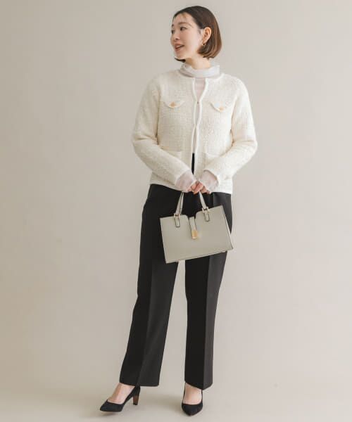 セール】 F by ROSSO ツイードニットカーディガン