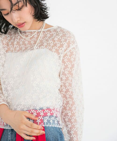 ＊＊URBAN RESEARCH ROSSO / アーバンリサーチ ロッソ シャツ・ブラウス | エンブロイダリーシアートップス（off）