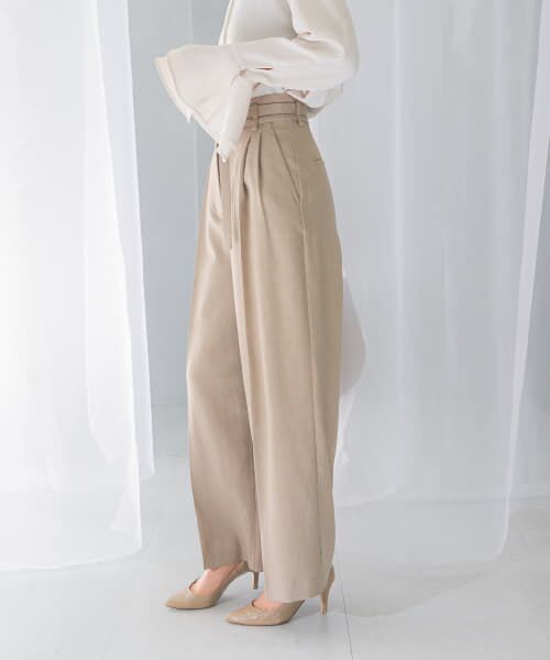 ＊＊URBAN RESEARCH ROSSO / アーバンリサーチ ロッソ その他パンツ | 防シワツイードライクハイウエストパンツ（BEIGE）