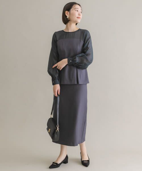 ＊＊URBAN RESEARCH ROSSO / アーバンリサーチ ロッソ ワンピース | F by ROSSO　ビスチェ風ドッキングワンピース（GRAY）