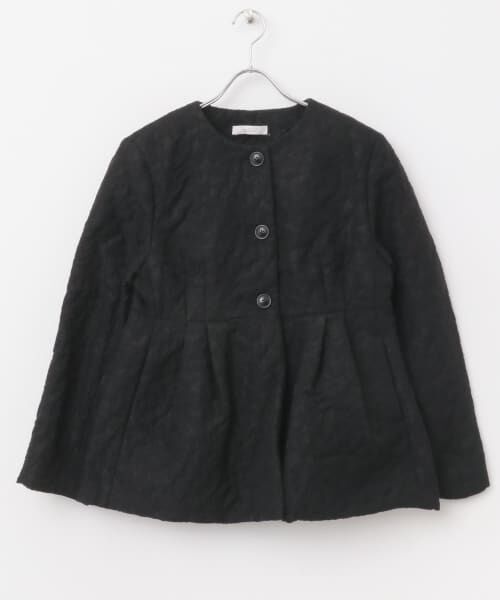 ＊＊URBAN RESEARCH ROSSO / アーバンリサーチ ロッソ ダウンジャケット・ベスト | F by ROSSO　ジャガード中綿ジャケット（BLACK）