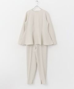 F by ROSSO　ペプラムブラウス+テーパードパンツ