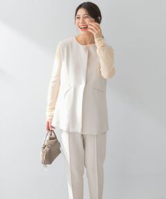 F by ROSSO　ペプラムジレ+テーパードパンツ