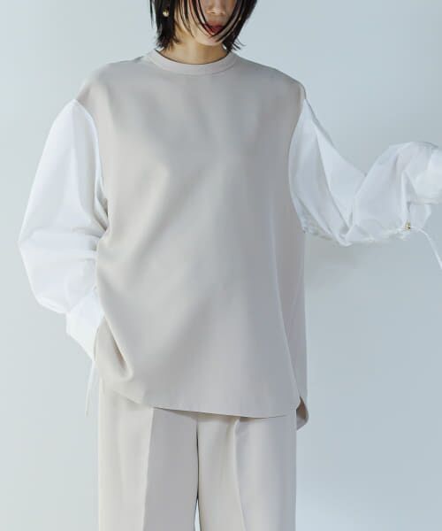 ＊＊URBAN RESEARCH ROSSO / アーバンリサーチ ロッソ シャツ・ブラウス | CHIGNON　シャーリングデザインブラウス（GBEIGE）