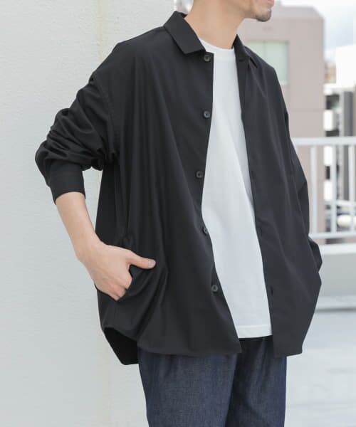 ＊＊URBAN RESEARCH ROSSO / アーバンリサーチ ロッソ シャツ・ブラウス | 『セットアップ対応』リラックスT/Rシャツジャケット（BLACK）