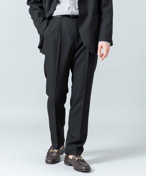 ＊＊URBAN RESEARCH ROSSO / アーバンリサーチ ロッソ その他パンツ | 『セットアップ対応』『XLサイズあり』カルゼストレッチスラックス（BLACK）