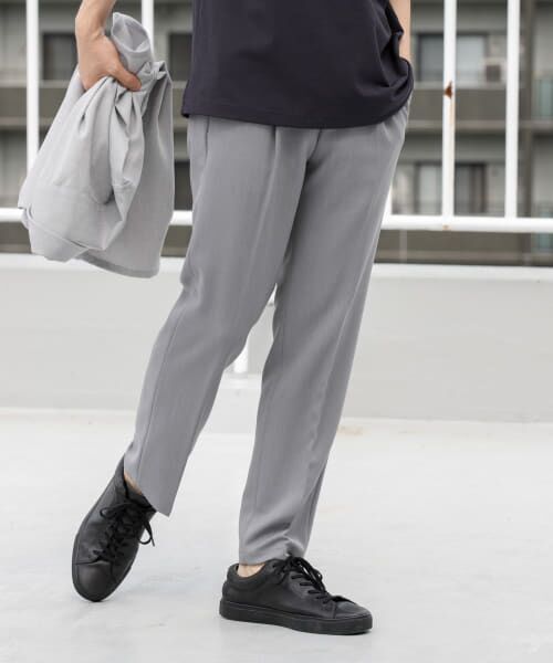 ＊＊URBAN RESEARCH ROSSO / アーバンリサーチ ロッソ その他パンツ | 『セットアップ対応』『XLサイズあり』カルゼストレッチスラックス（GRAY）