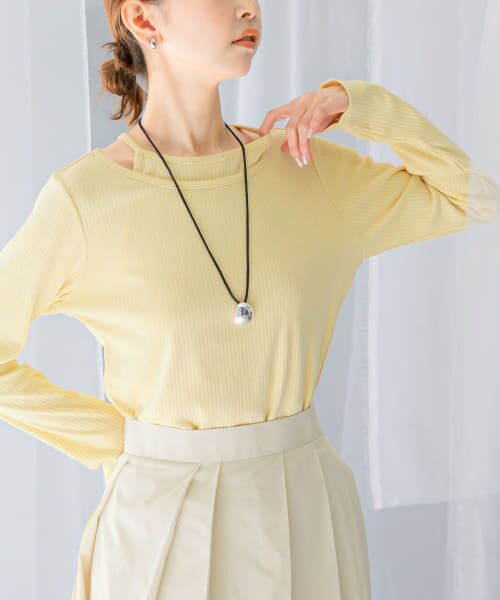 ＊＊URBAN RESEARCH ROSSO / アーバンリサーチ ロッソ Tシャツ | レイヤードデザインカットソー（YELLOW）