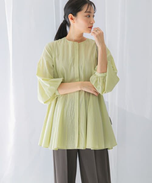 ＊＊URBAN RESEARCH ROSSO / アーバンリサーチ ロッソ シャツ・ブラウス | ボリュームフレアートップス（green）